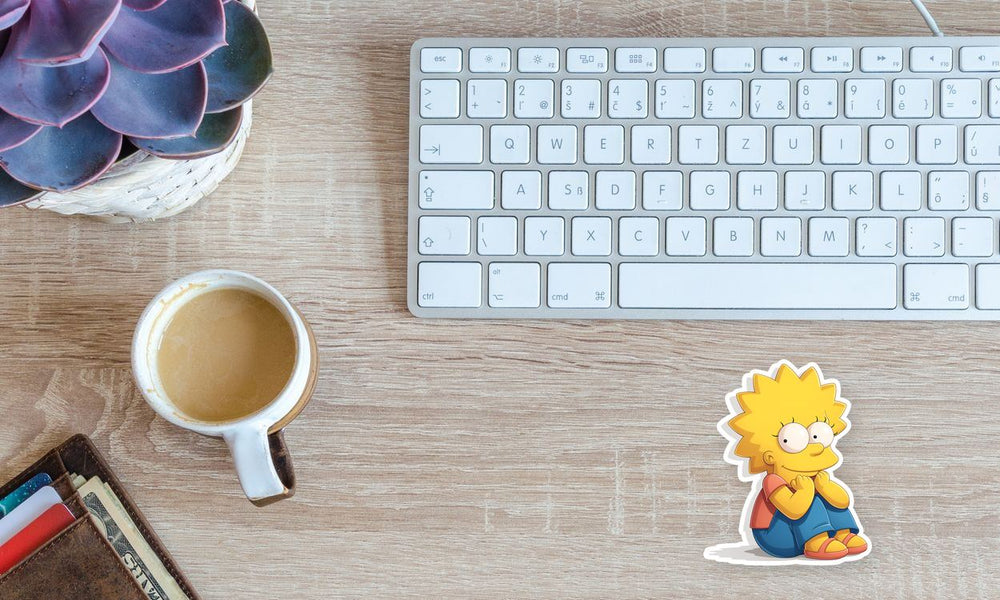 Lisa Simpson Cute Sitting Sticker