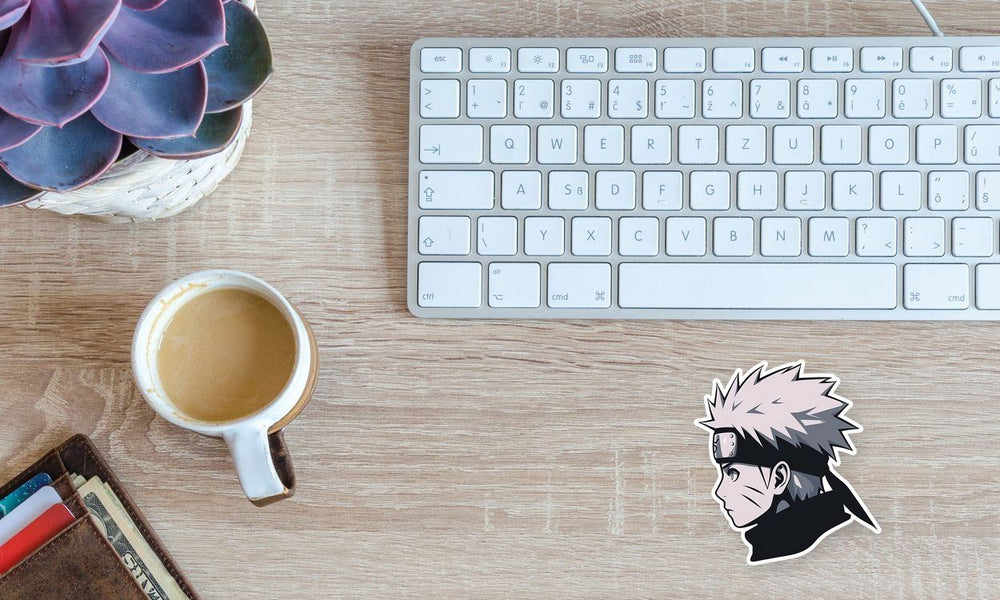Naruto Uzumaki Side View B&W Sticker