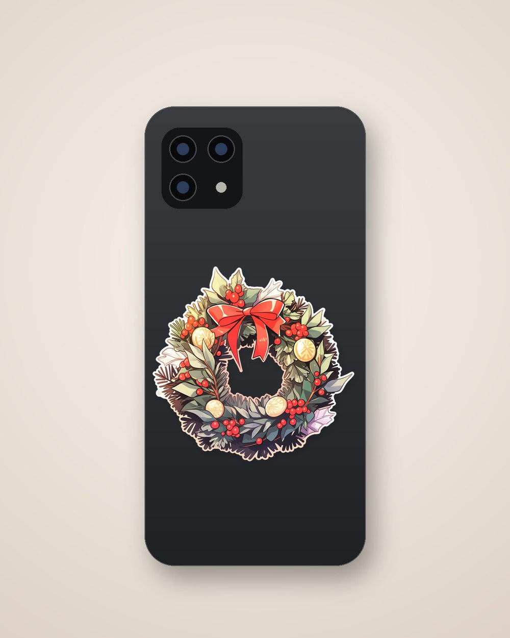 Aesthetic Christmas Wreath Sticker