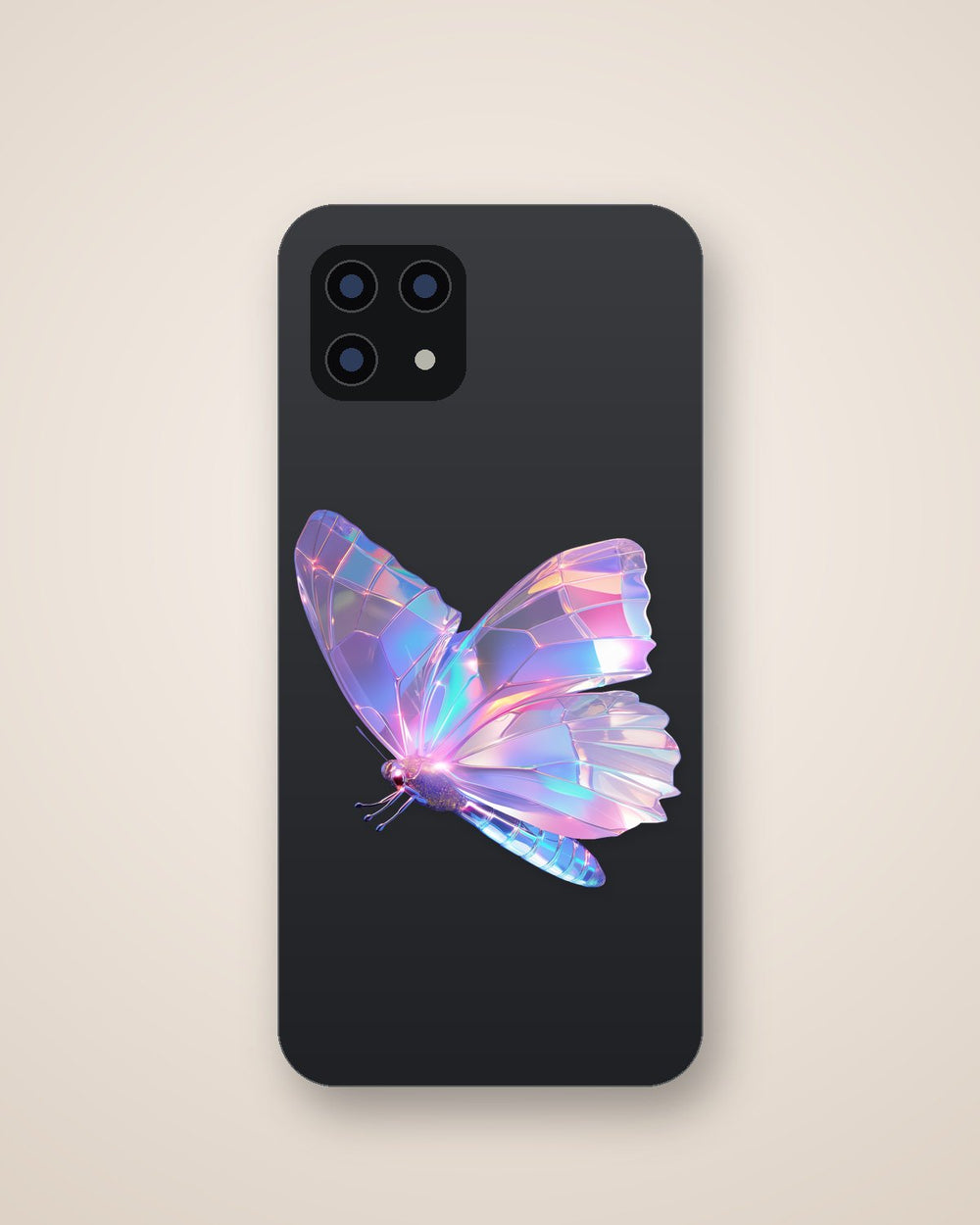 Holographic Butterfly Tech Lines Sticker