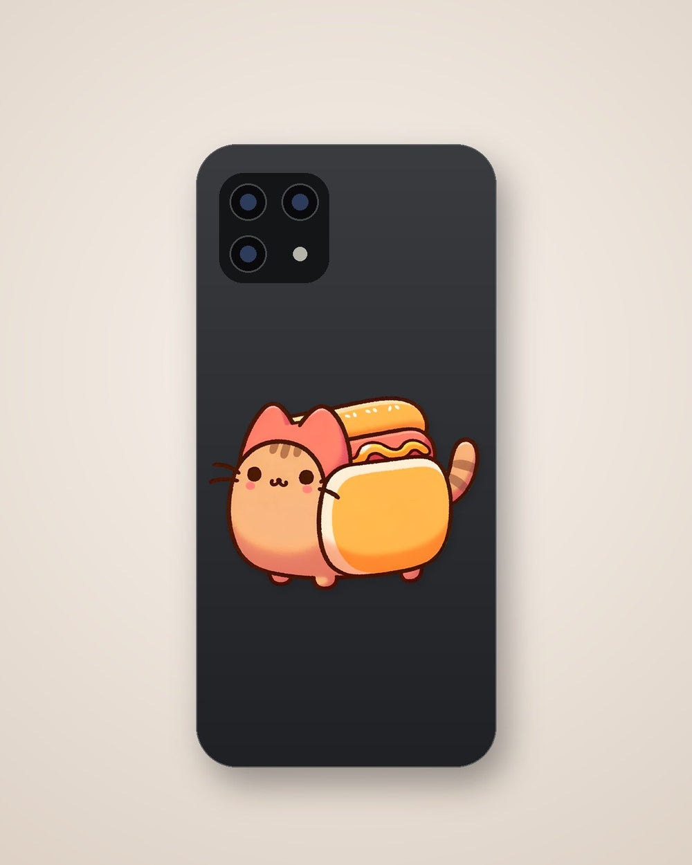Cute Cat Hotdog Sticker