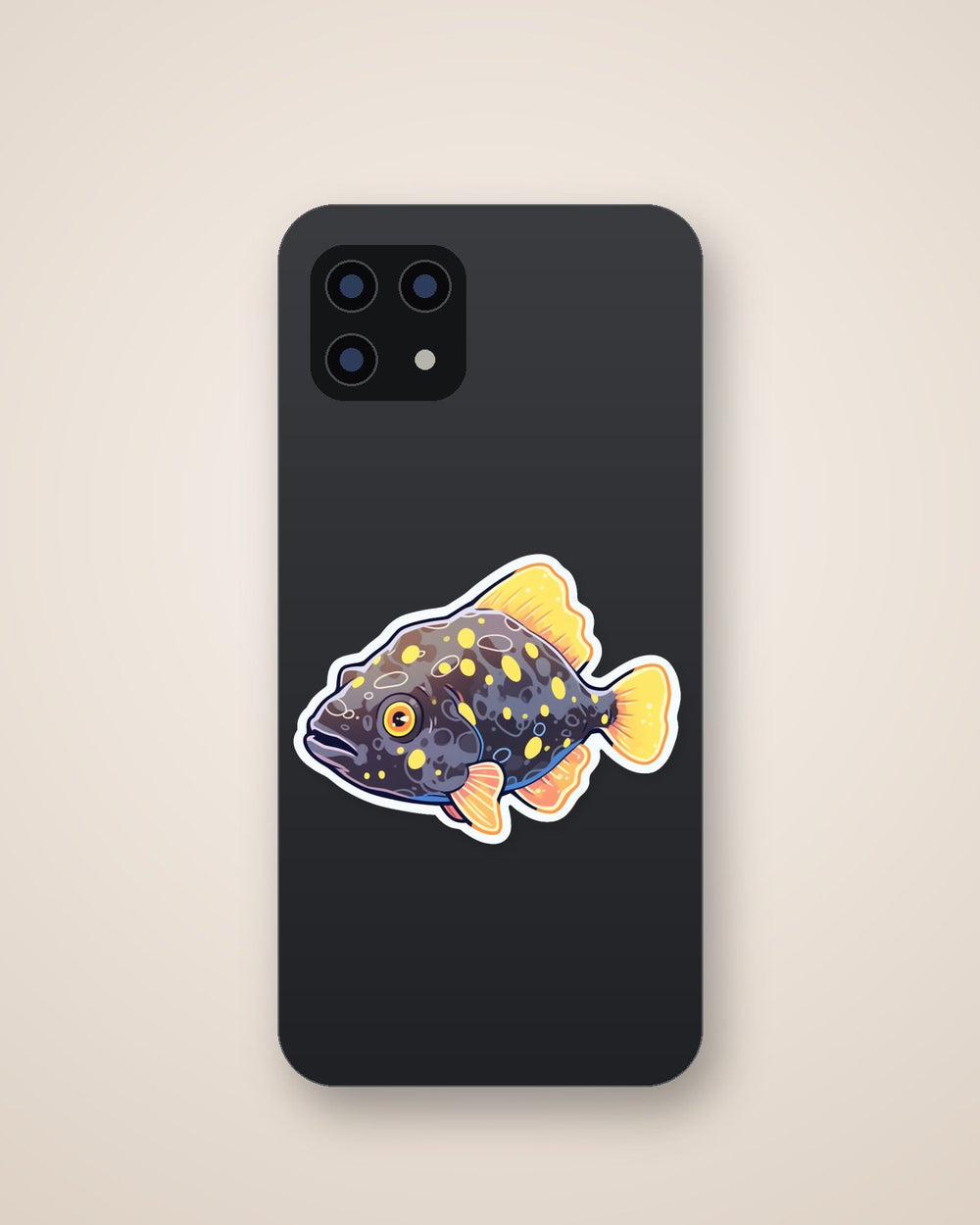 Flounder with Yellow Fins Art Sticker