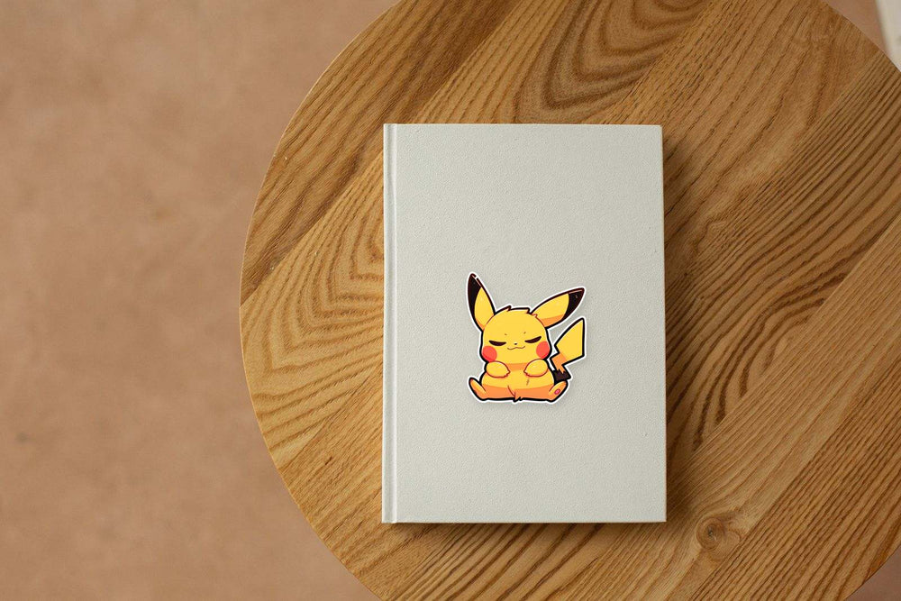 Pokemon Cute Pikachu with Closed Eyes Sticker