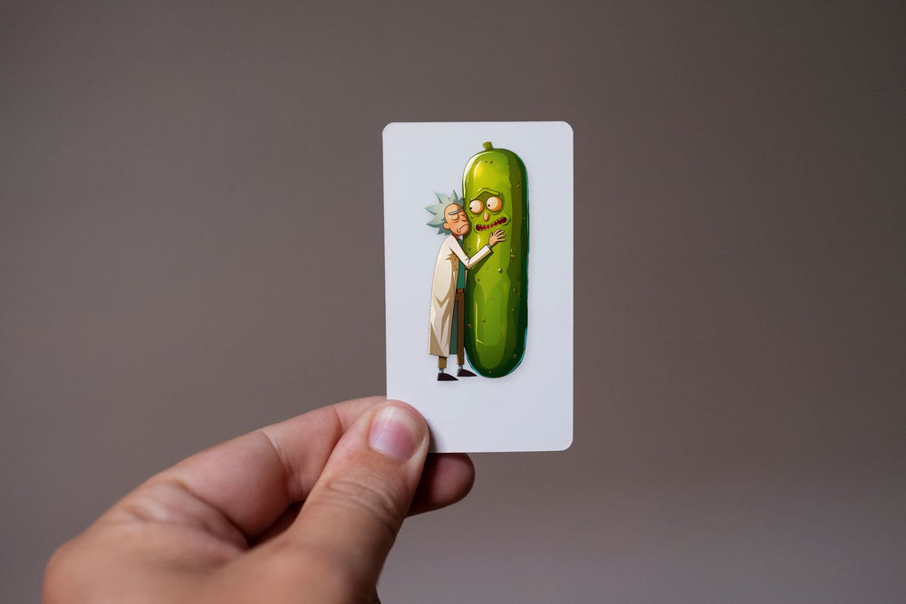 Rick and Morty Pickle Rick Hug Sticker