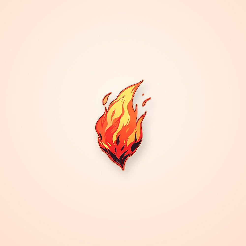 Aesthetic Red Flame Sticker