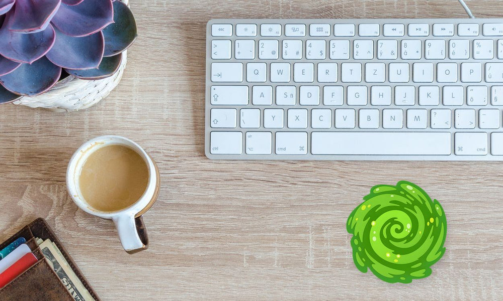 Rick & Morty Green Portal Swirl Sticker