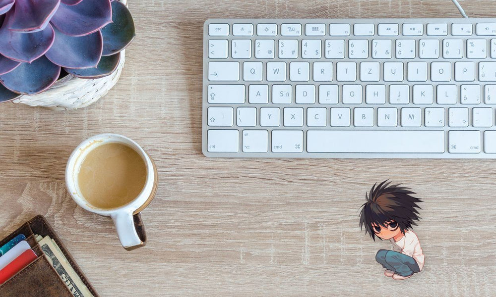 Chibi L Death Note Sitting Sticker