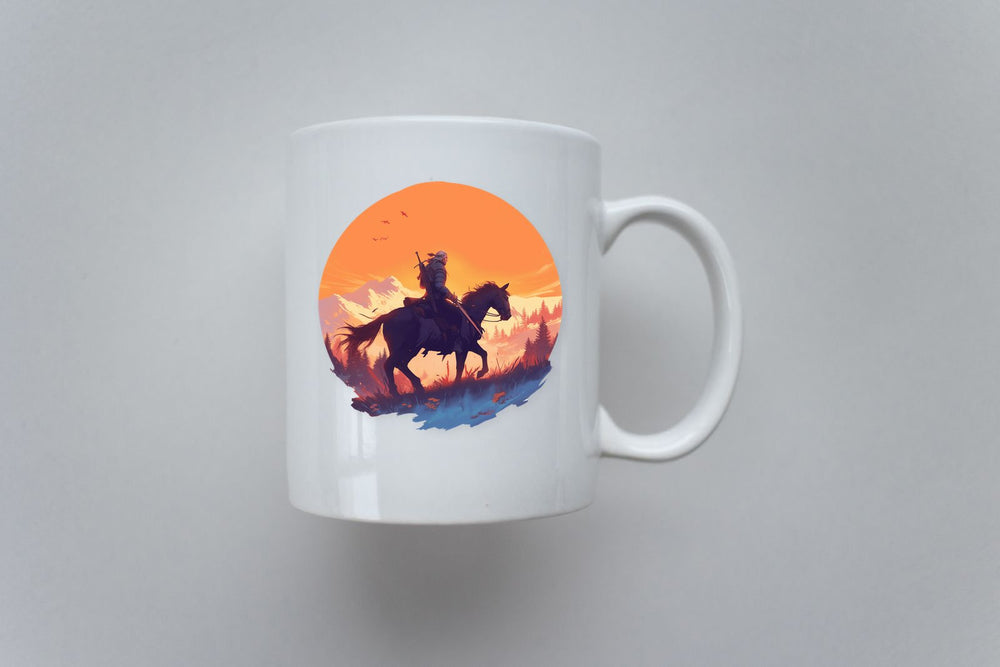 Witcher Geralt & Roach Sunset Sticker