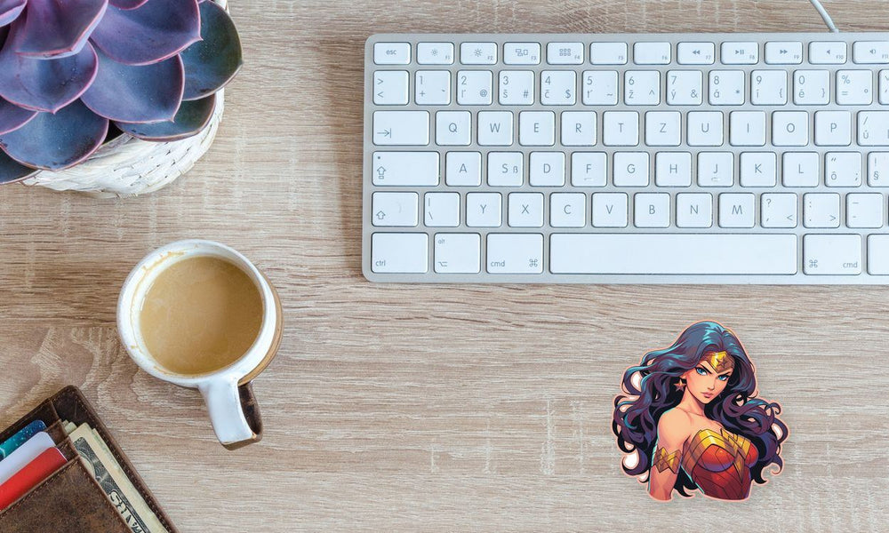 Wonder Woman Anime Style Sticker