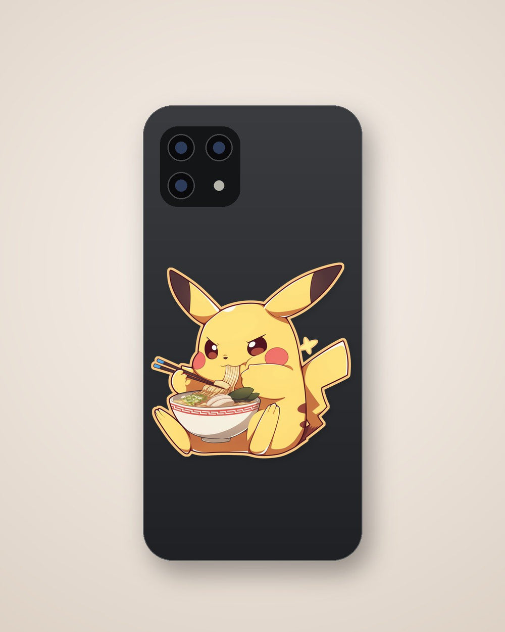 Pikachu Eating Ramen Sticker