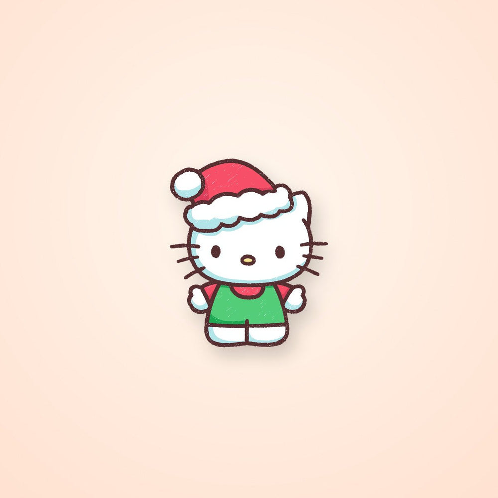 Hello Kitty Christmas Hat Sticker
