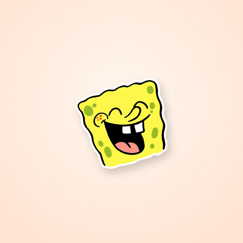 Spongebob Laughing Face Sticker