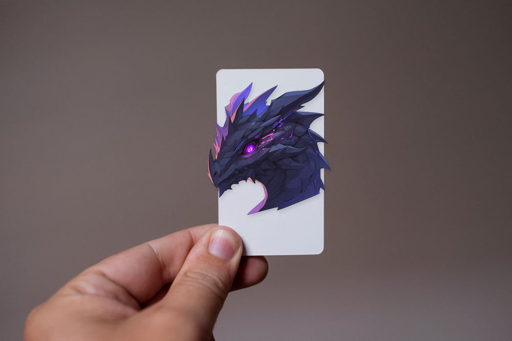 Purple Dragon Glowing Eyes Sticker