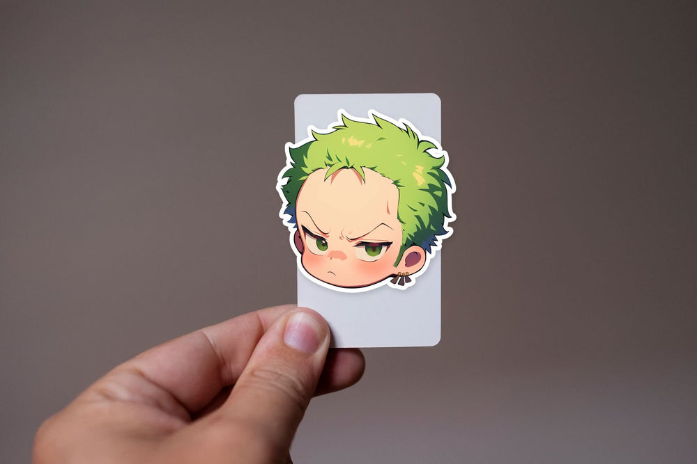 Chibi Zoro Head One Piece Sticker