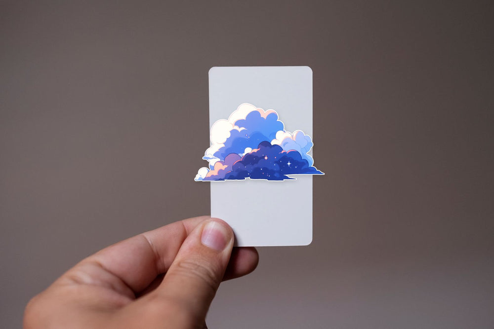 Aesthetic Evening White-Blue Clouds Sticker