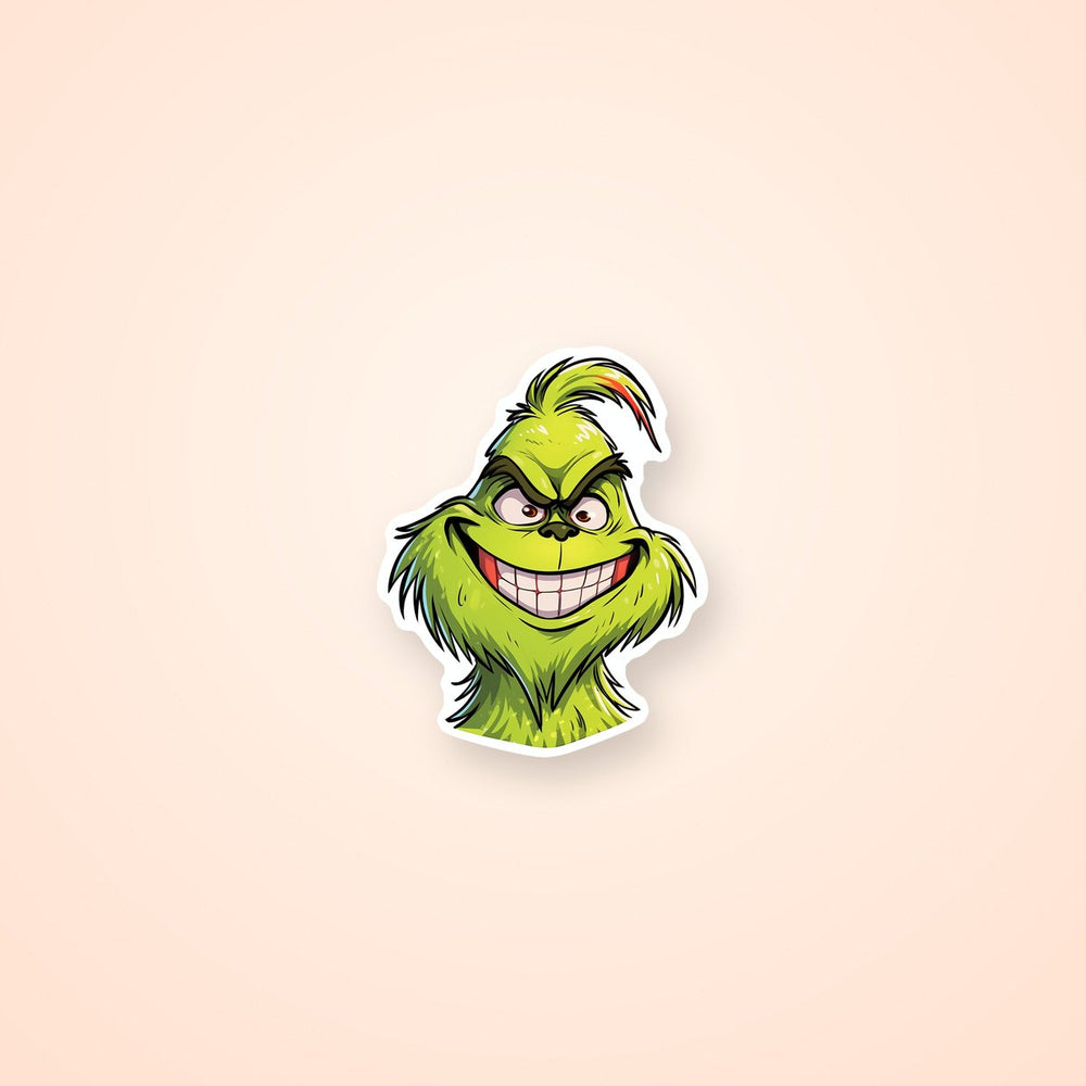 Smiling Grinch Sticker
