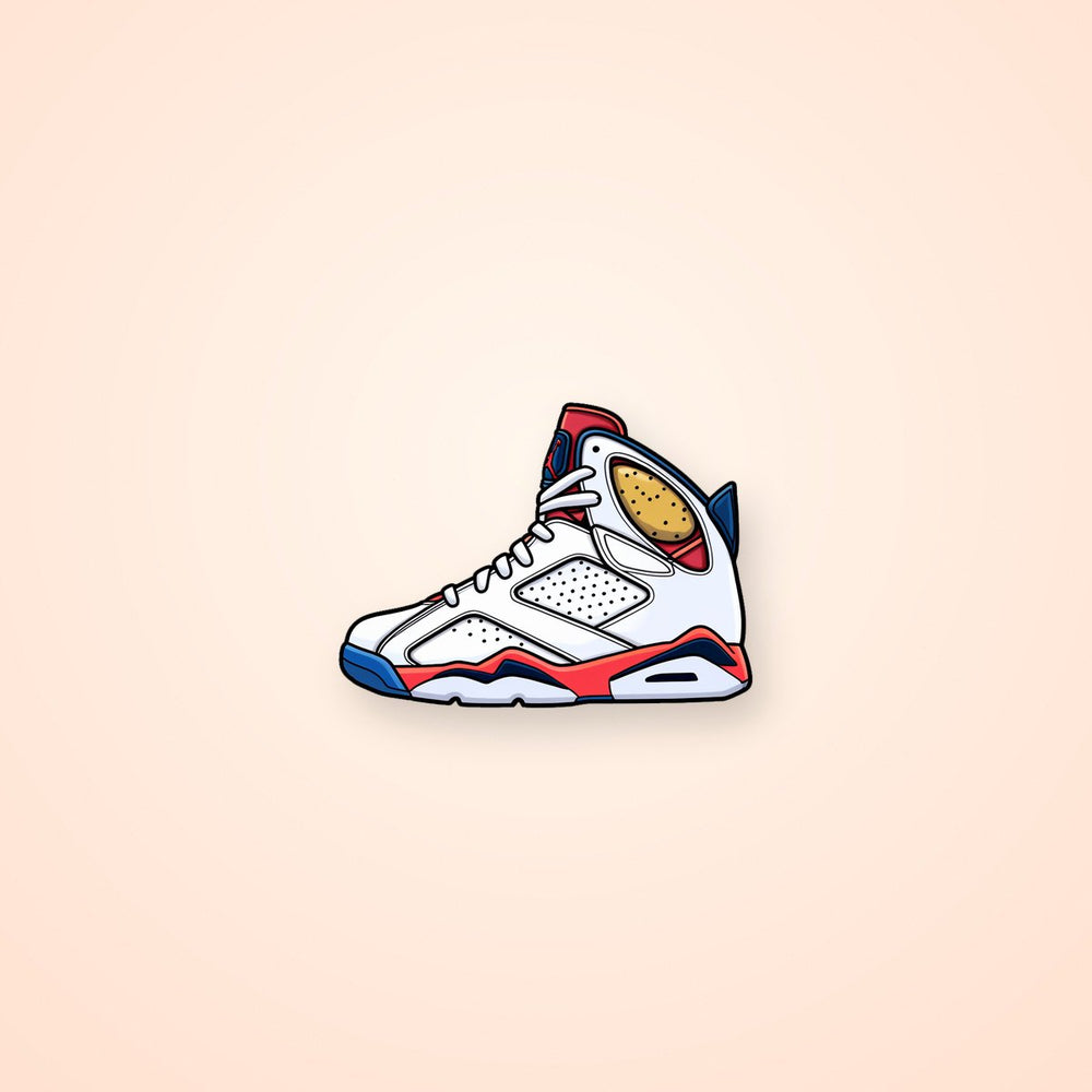 White Air Jordan 6 Shoe Sticker