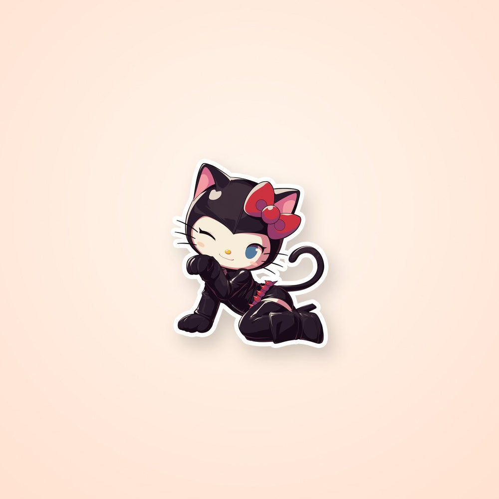 Hello Kitty Catwoman Cosplay Cute Sticker