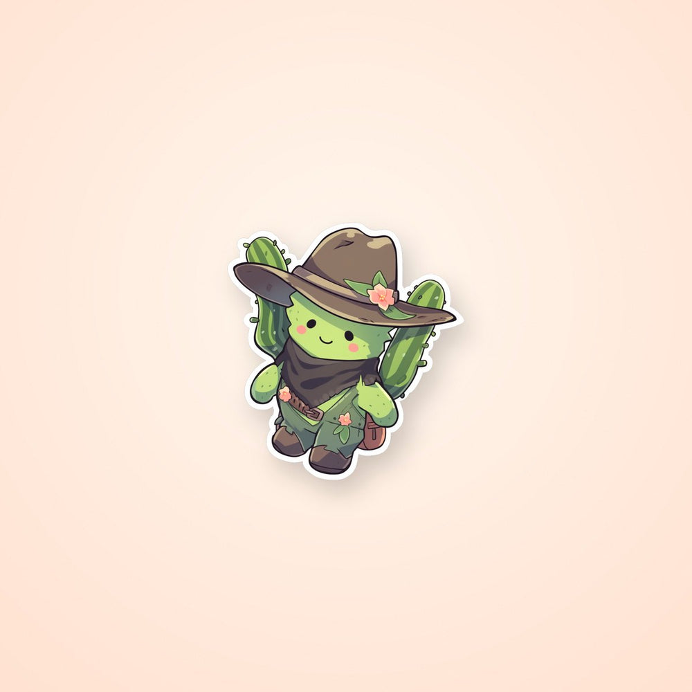 Cute Cactus Cowboy Sticker