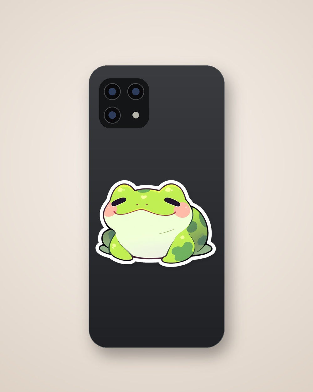 Cute Chubby Frog Smiling Sticker