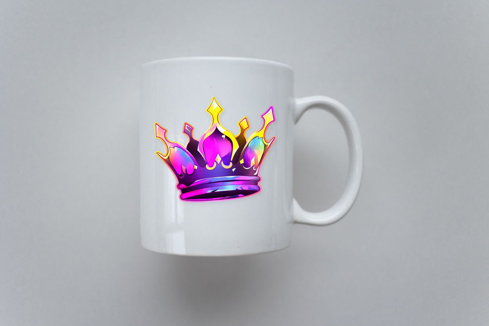 Purple & Yellow Crown Sticker