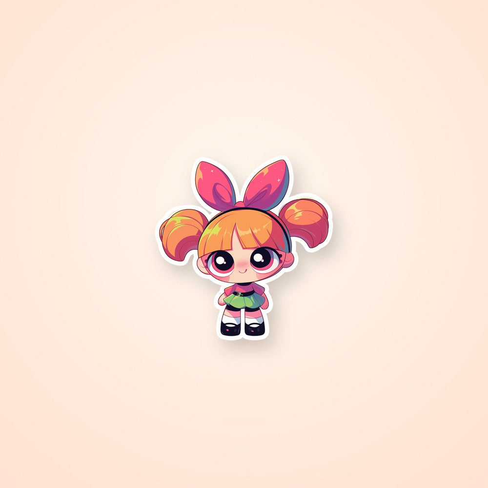 Chibi Powerpuff Girls Blossom Cartoon Sticker