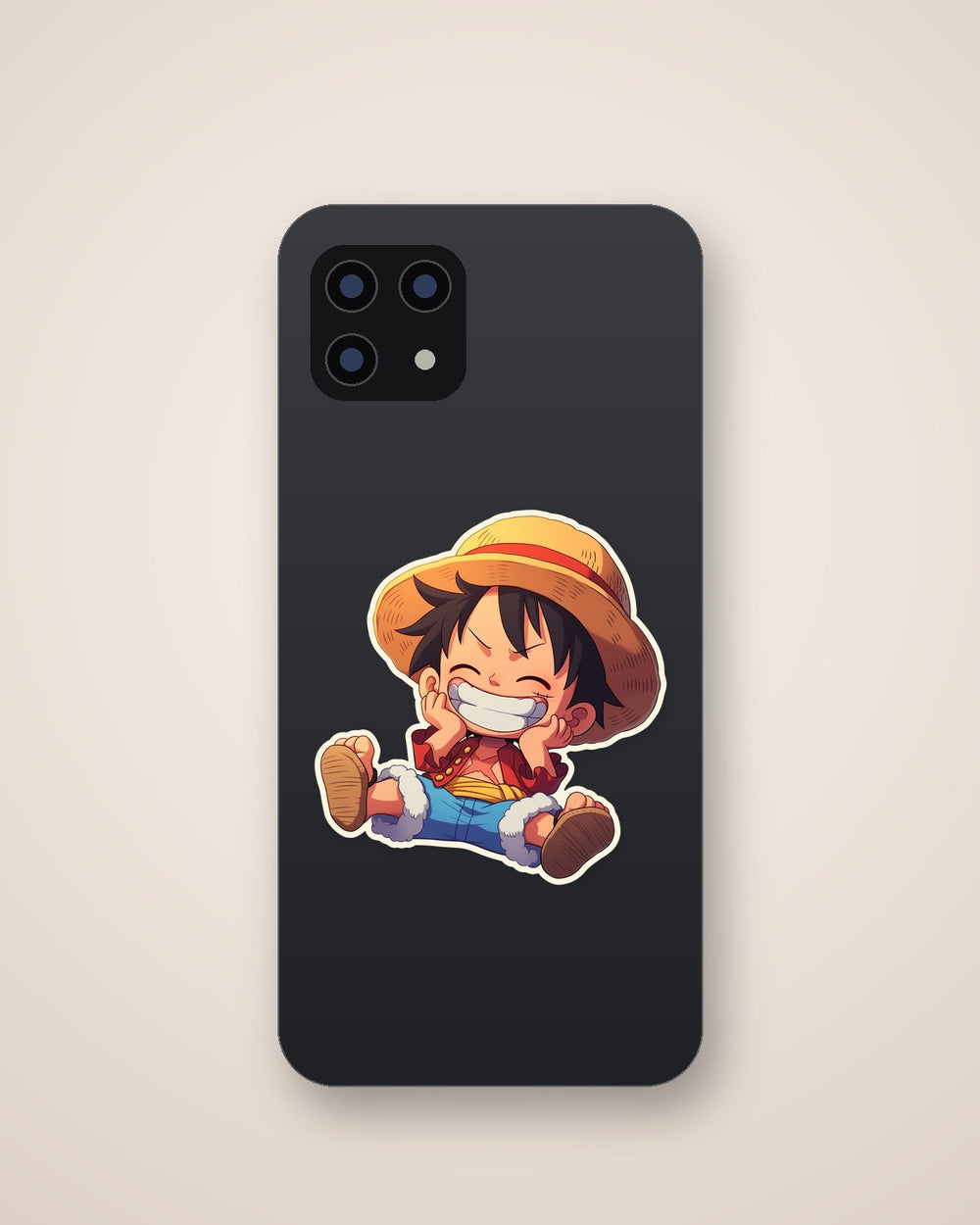 One Piece Chibi Luffy Smile Sticker