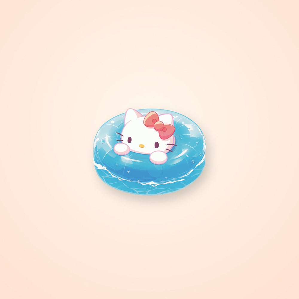 Hello Kitty Pool Float Blue Sticker
