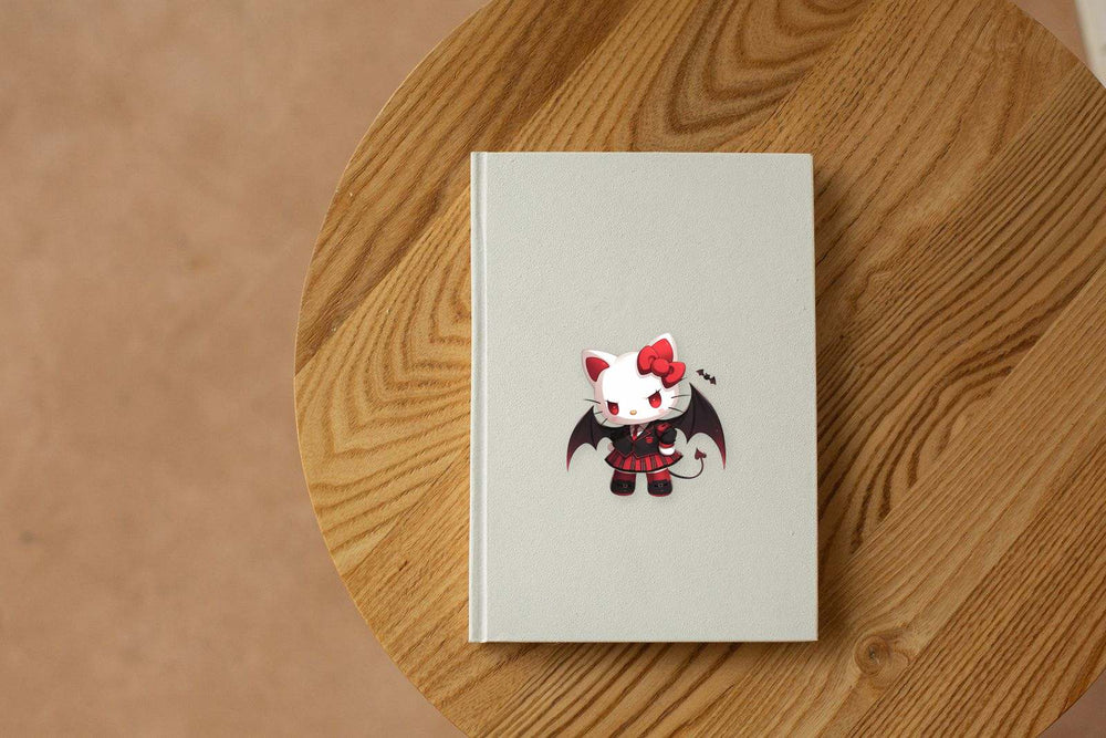 Gothic Devil Hello Kitty Wings Sticker