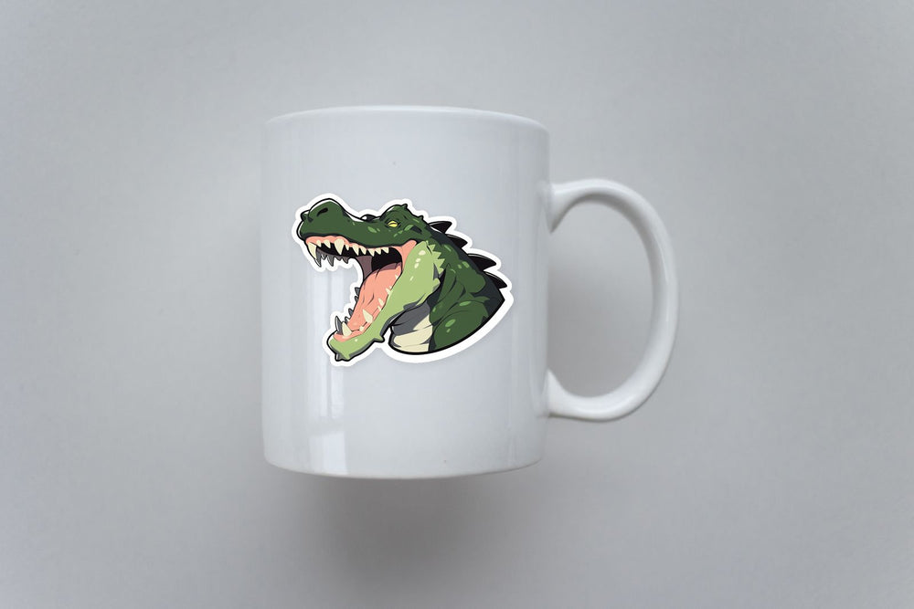 Angry Crocodile with Open Mouth Sticker