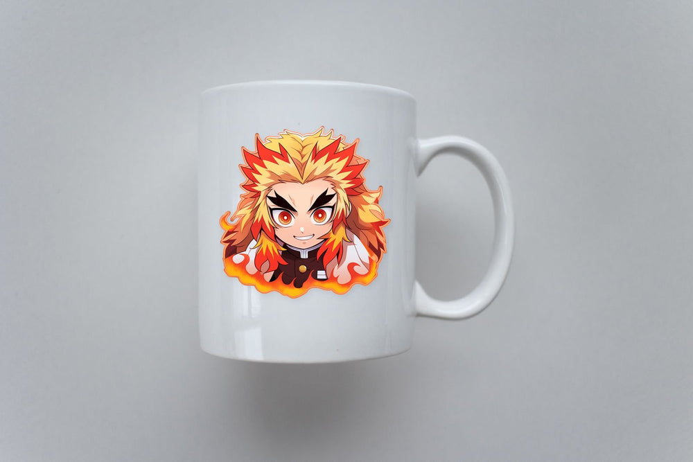 Demon Slayer Chibi Rengoku Orange Stroke Sticker