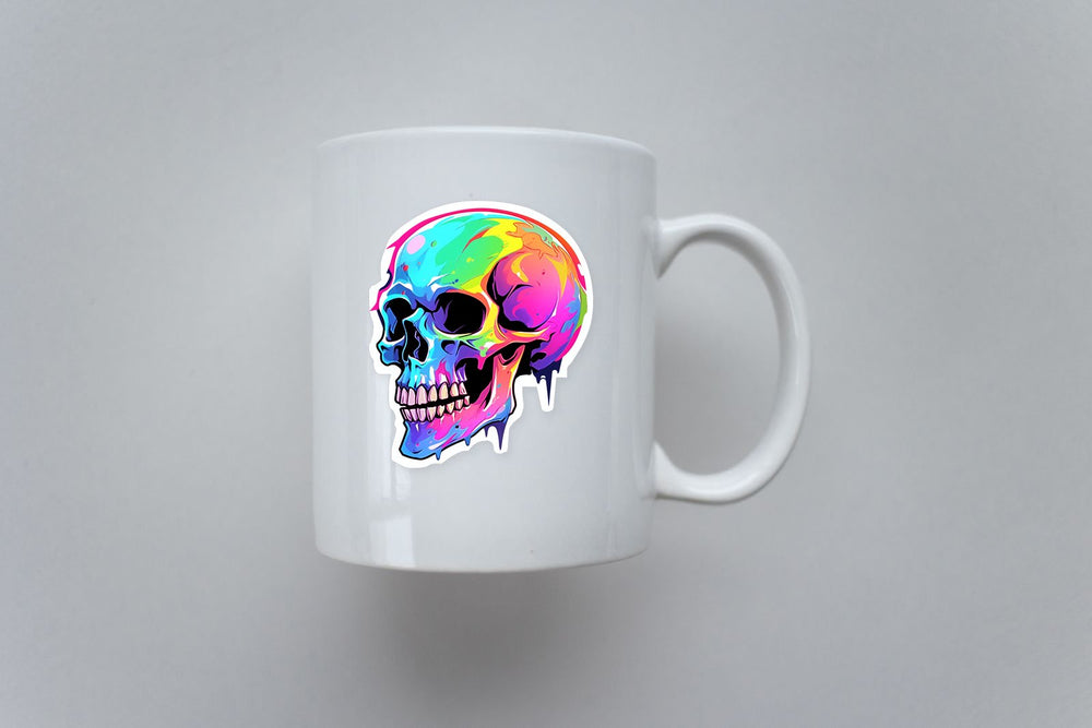 Halloween Colorful Skull Sticker
