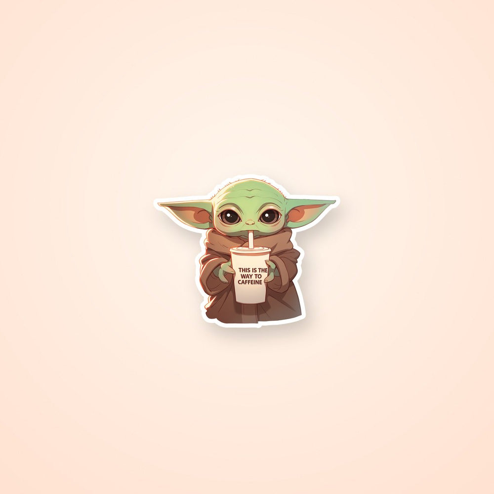 Baby Yoda Coffee Sticker