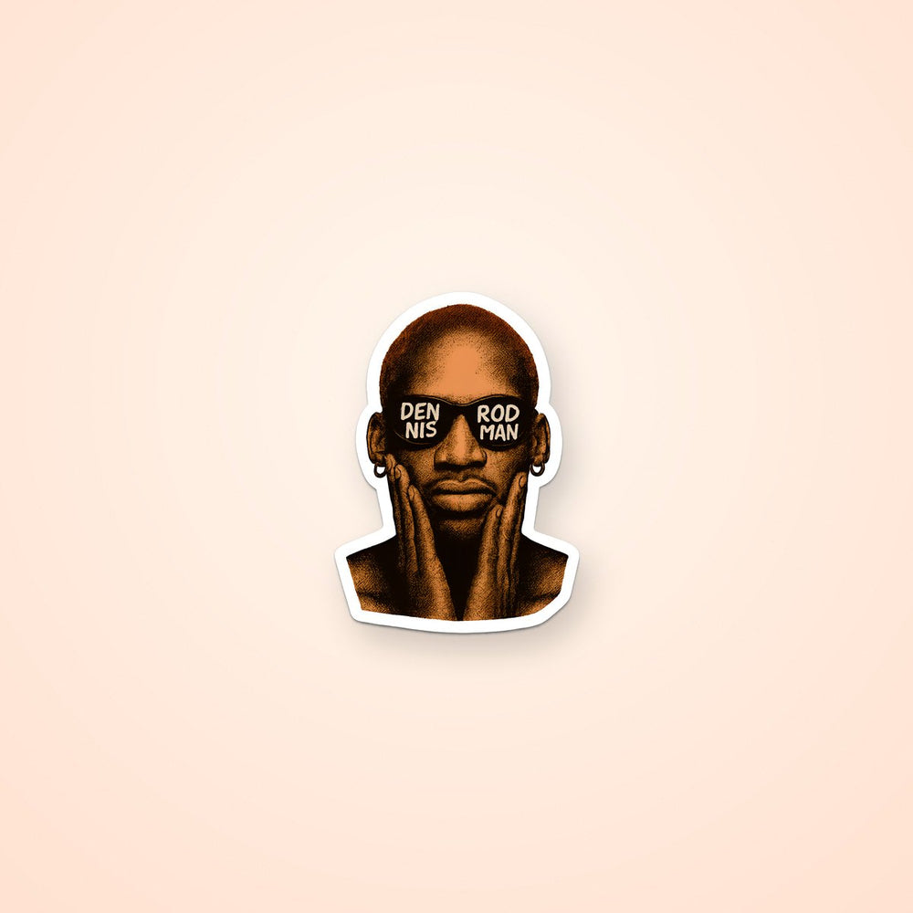 Dennis Rodman Portrait Sunglasses Sticker