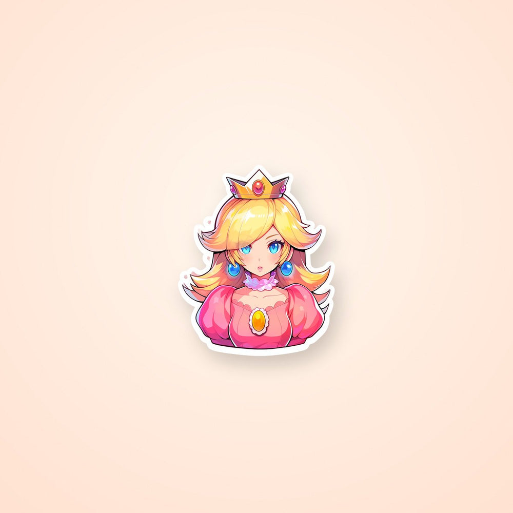 Super Mario Beautiful Princess Peach Sticker