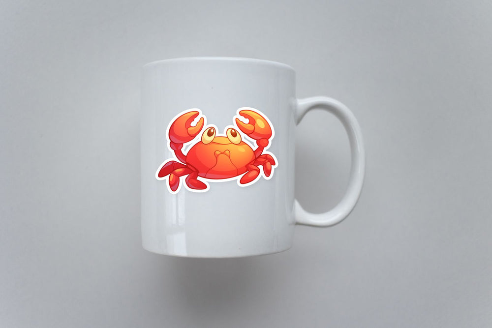 Cute Red Crab Sticker