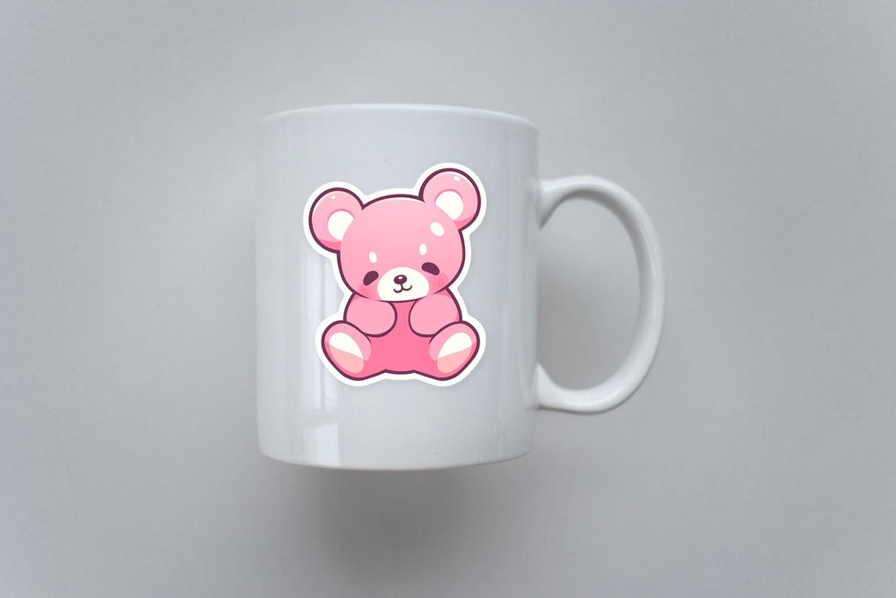 Cute Pink Bear Sticker