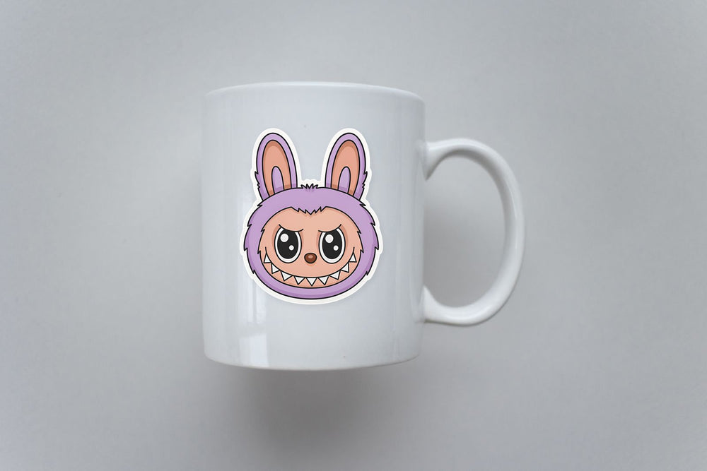 Purple Labubu Head Sticker