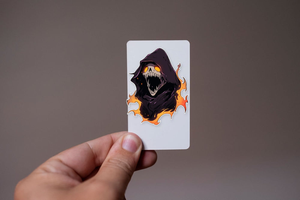 Scary Halloween Monster in Cloak Sticker