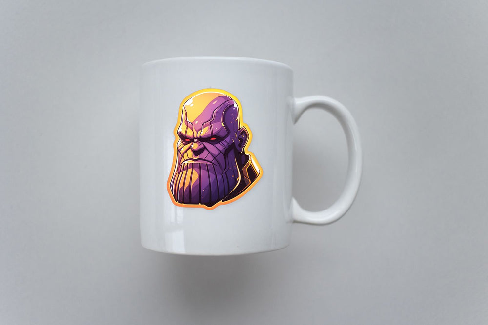 Marvel Brutal Thanos Orange Stroke Sticker