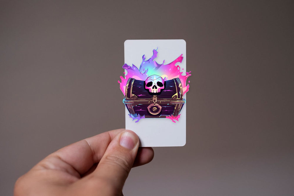 Sorcerer Pirate Chest with Skull Sticker