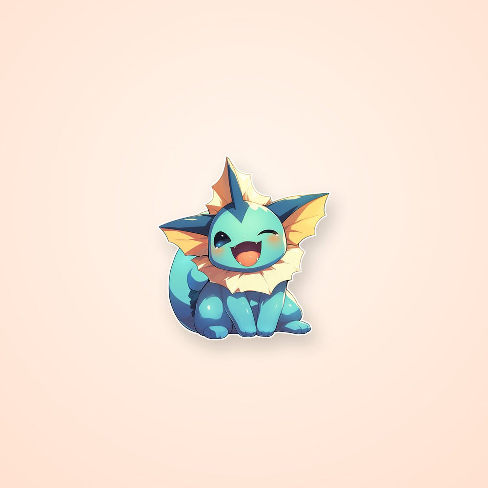 Cute Vaporeon Smile Sticker