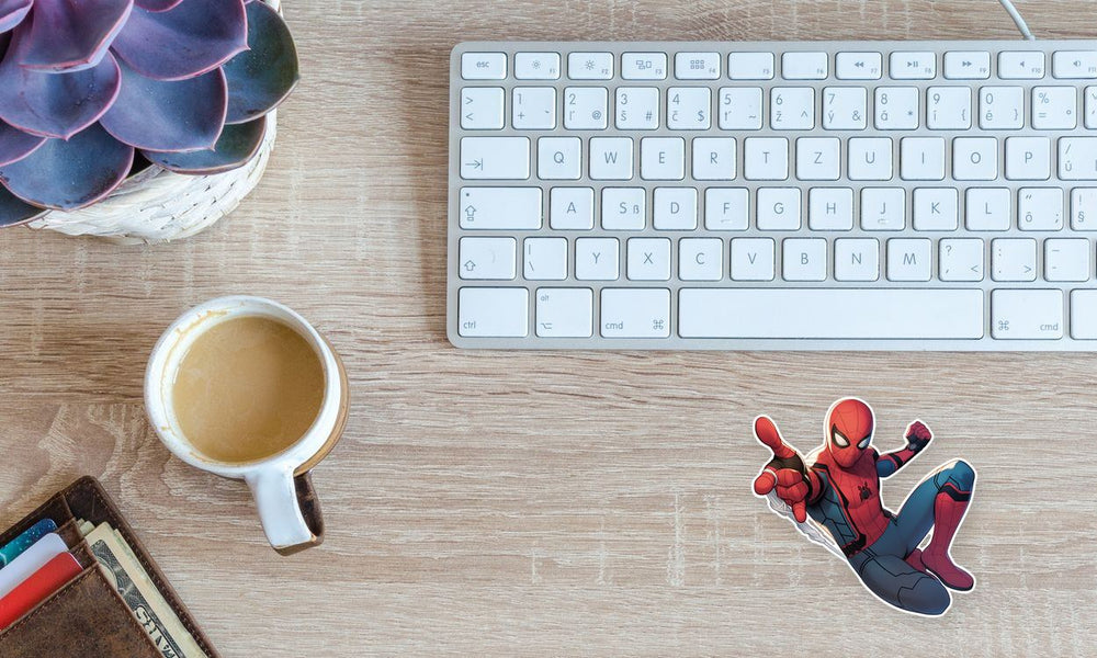 Web-Slinging Spider-Man Sticker