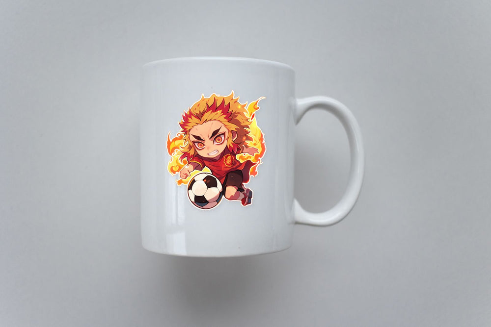 Chibi Rengoku Playing Soccer Sticker