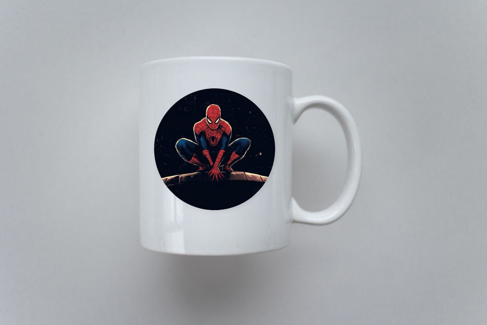 Spider-Man Crouching Round Sticker