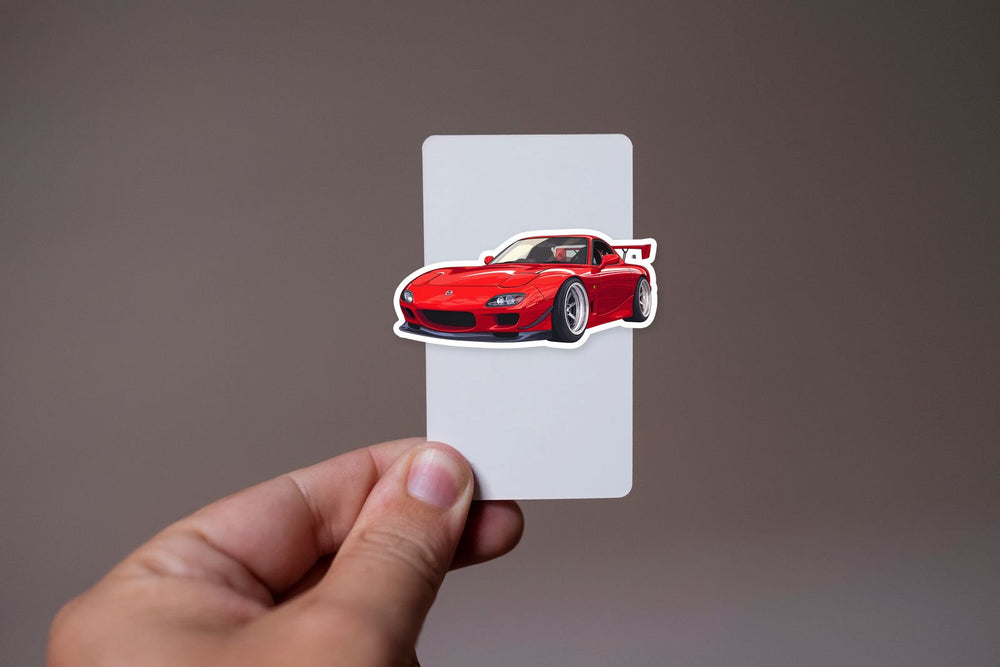 Red Mazda Rx7 Sticker