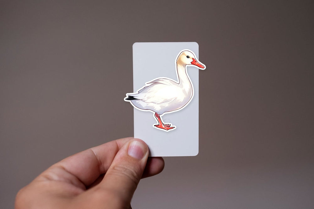 Aesthetic White Goose Sticker