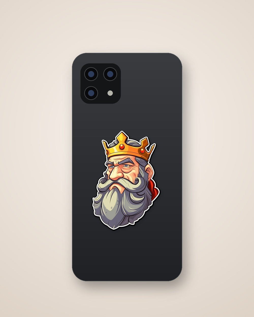 Aged King Head Sticker