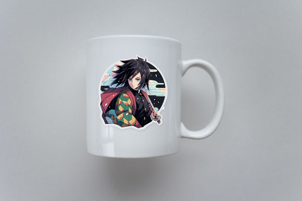 Demon Slayer Aesthetic Giyu Tomioka Round Sticker