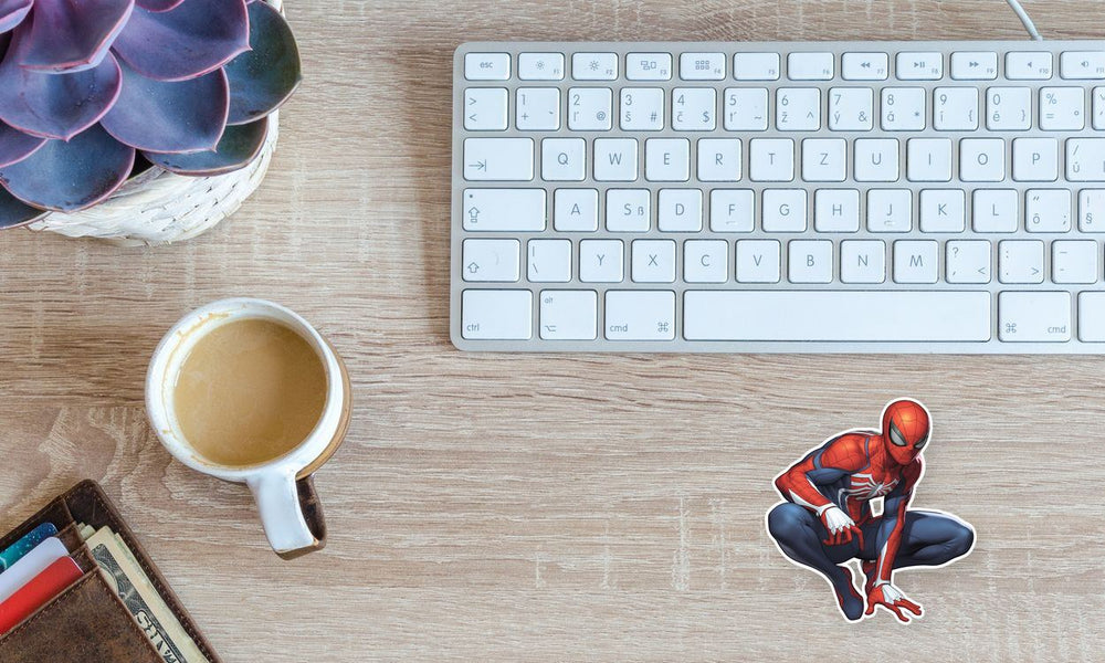 Spiderman Crouching Hero Sticker